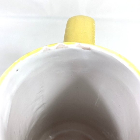 Vintage Holt Howard Stoneware Pottery Yellow Green Striped Pitcher Creamer Jug - Picture 7 of 11